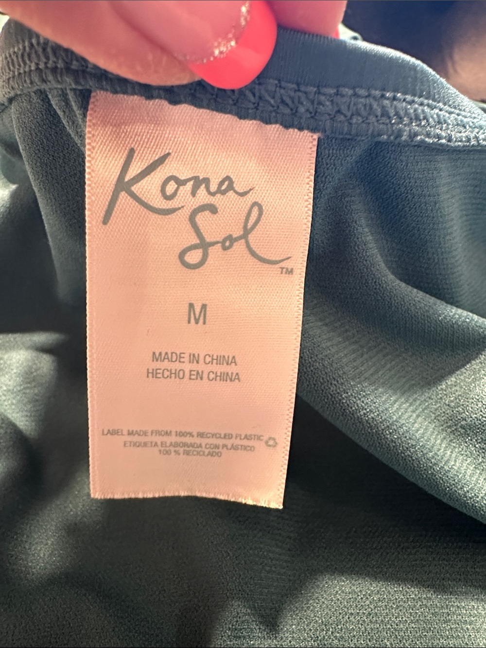 EUC Kona Sol Teal Bandeau Bikini Set - Twisted Front Two-Piece Sz M - Picture 9 of 12
